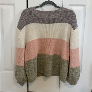Color block sweater